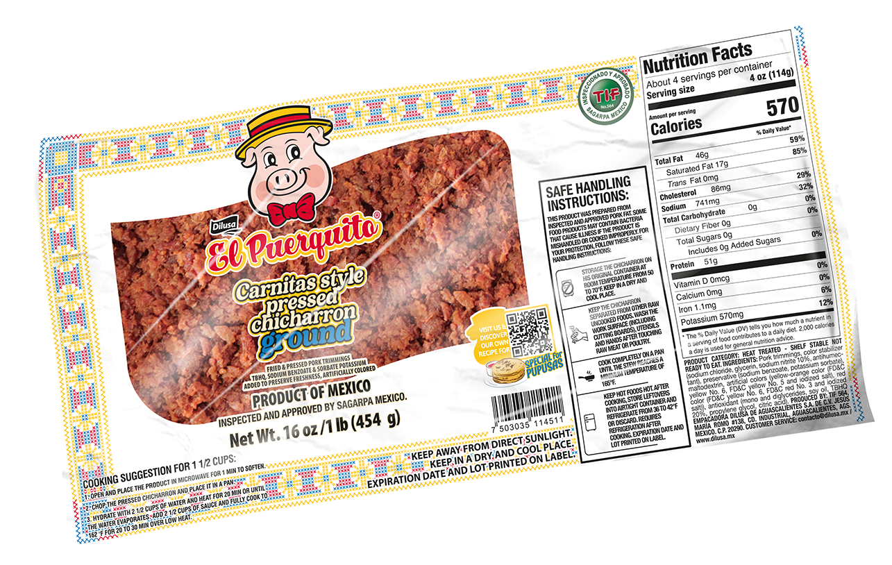 PRESSED CH GROUND 1 LB Pork Lard 1LB